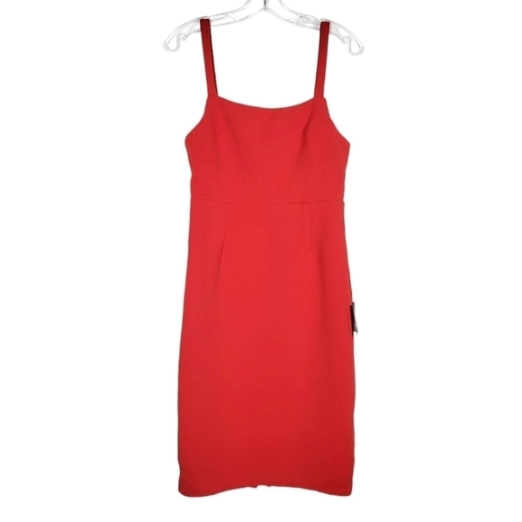LULUS Guessing Game Red Bodycon Midi Dress NWT Valentine's - Picture 2 of 7